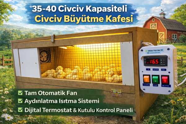 Civciv Büyütme Kafesi MDF Model Tam Otomatik